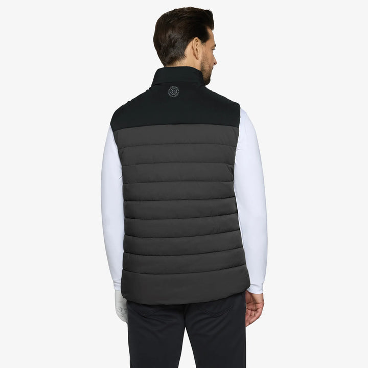 Luca is a Windproof and water repellent golf vest for Men in the color Forged Iron/Black (5)