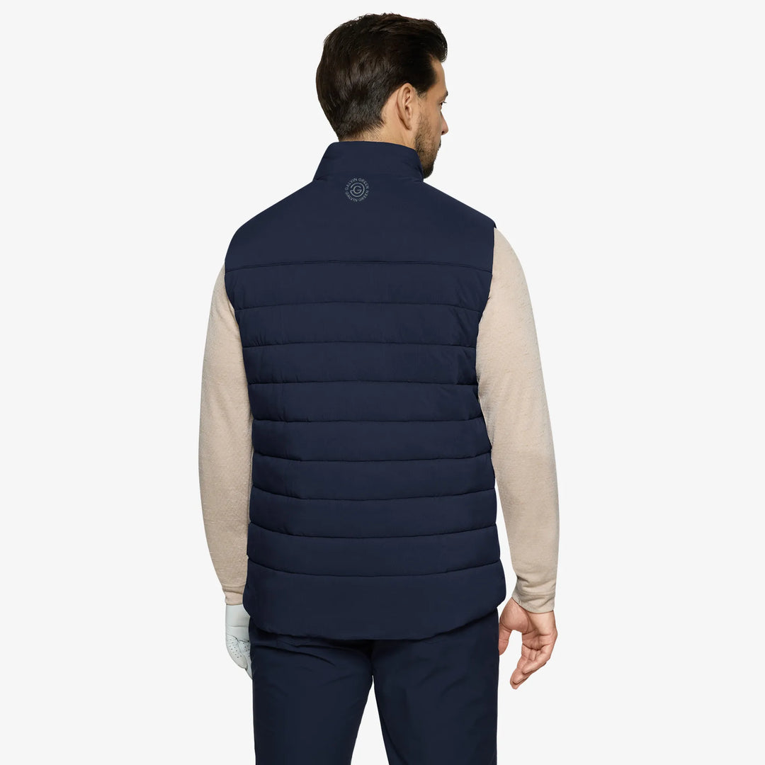 Luca is a Windproof and water repellent golf vest for Men in the color Navy(5)