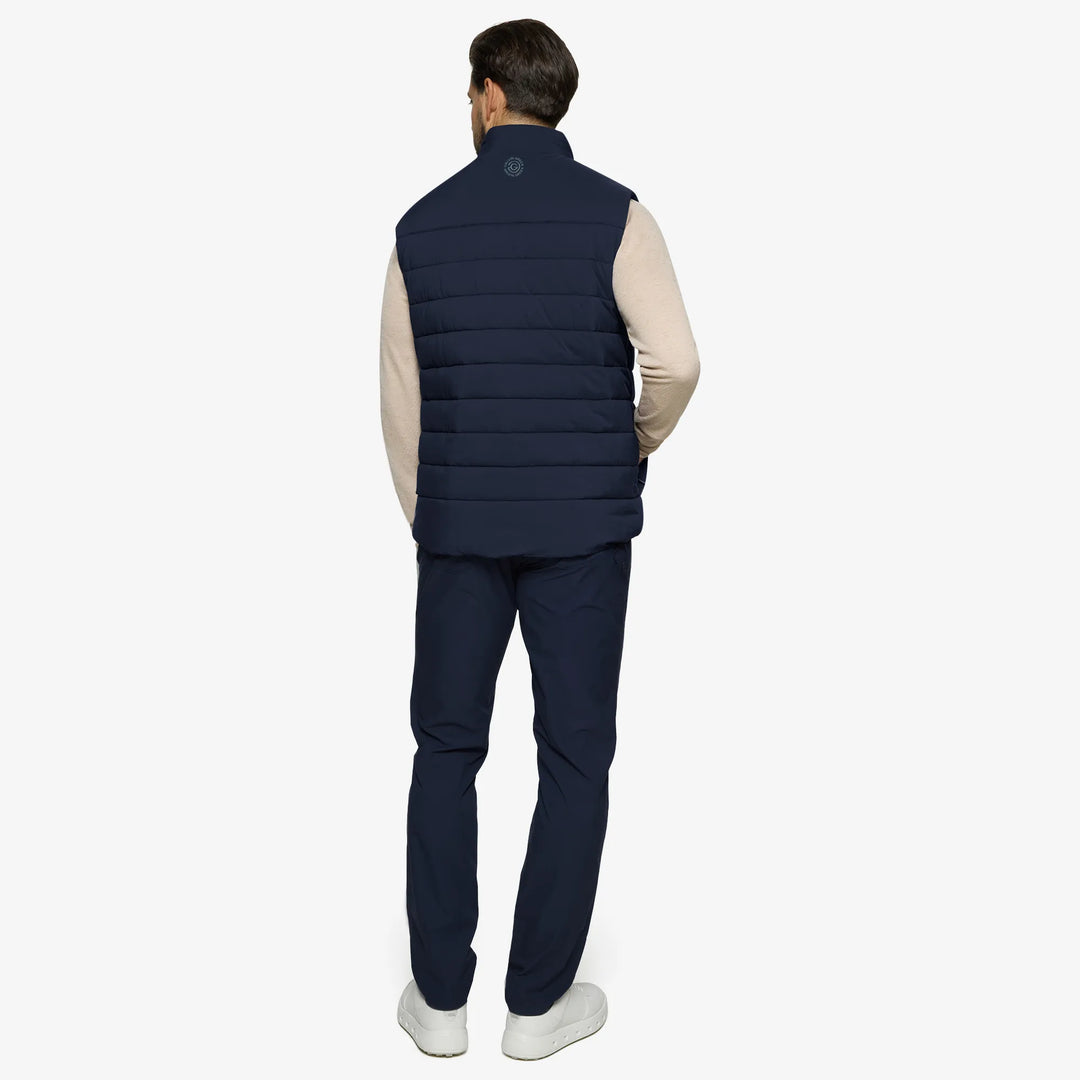 Luca is a Windproof and water repellent golf vest for Men in the color Navy(6)