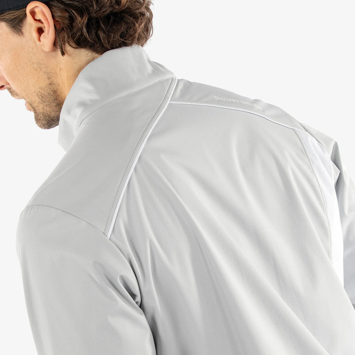 Lucien is a Windproof and water repellent golf jacket for Men in the color Cool Grey/White(6)