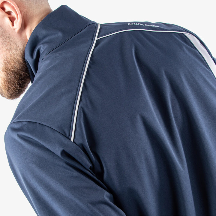 Lucien is a Windproof and water repellent golf jacket for Men in the color Navy/White/Cool Grey(8)