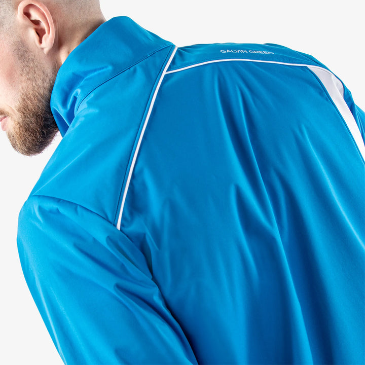 Lucien is a Windproof and water repellent golf jacket for Men in the color Blue/White/Cool Grey(8)