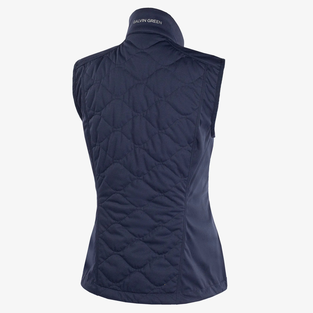 Lucille Windproof and water repellent golf vest Navy – Galvin Green Lucille Windproof and water repellent golf vest Navy – Galvin Green