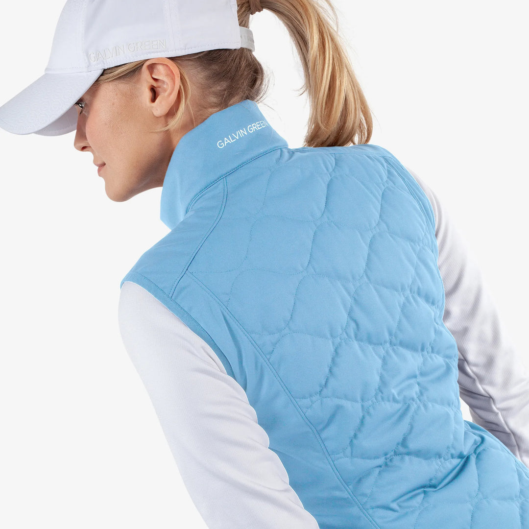 Lucille is a Windproof and water repellent golf vest for Women in the color Alaskan Blue(6)