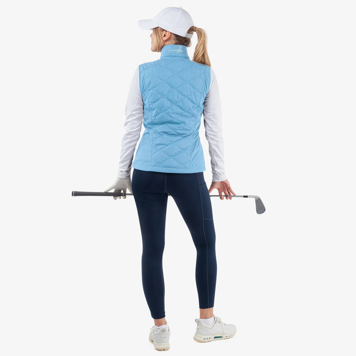 Lucille is a Windproof and water repellent golf vest for Women in the color Alaskan Blue(7)