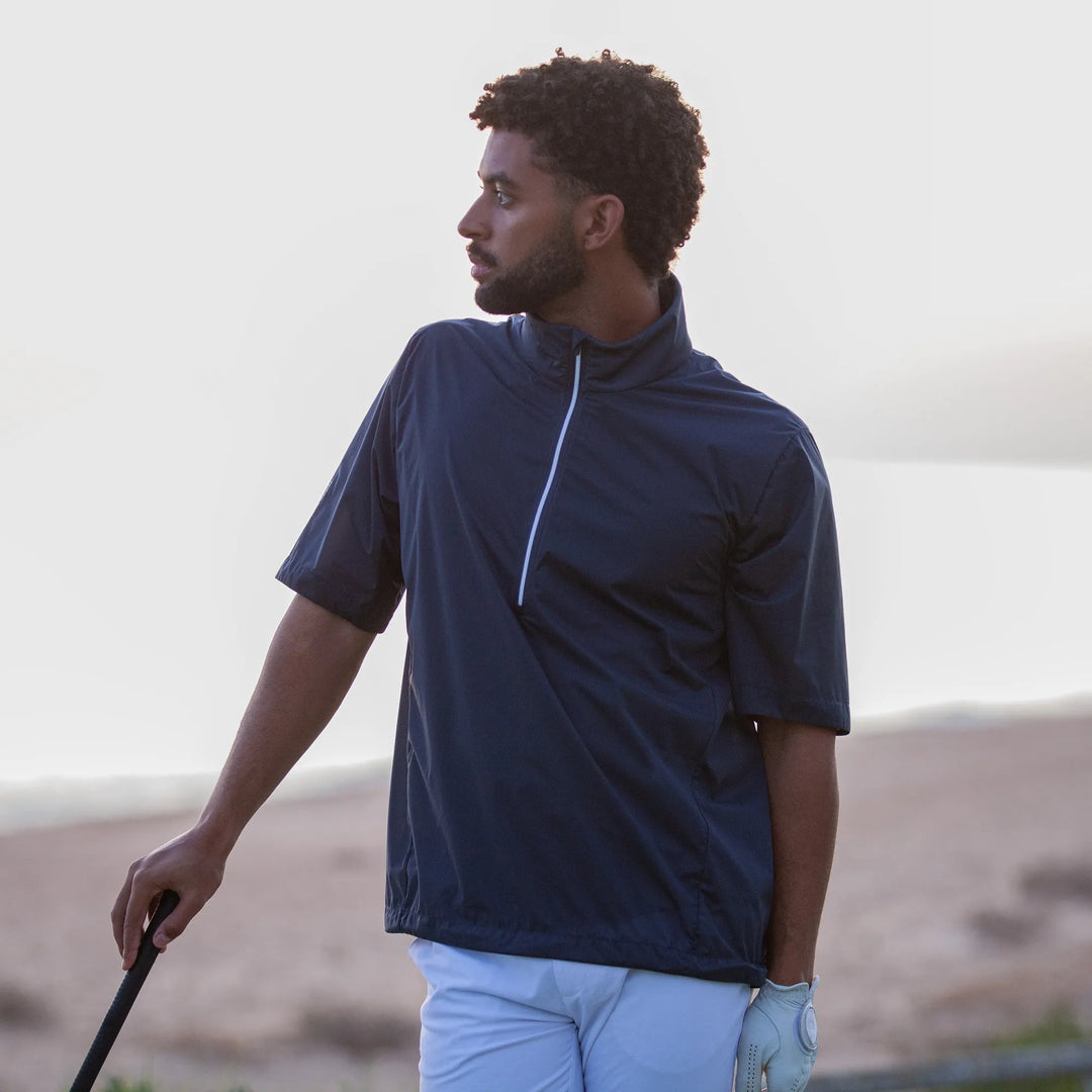 Luis is a Windproof and water repellent golf jacket for Men in the color Navy(7)