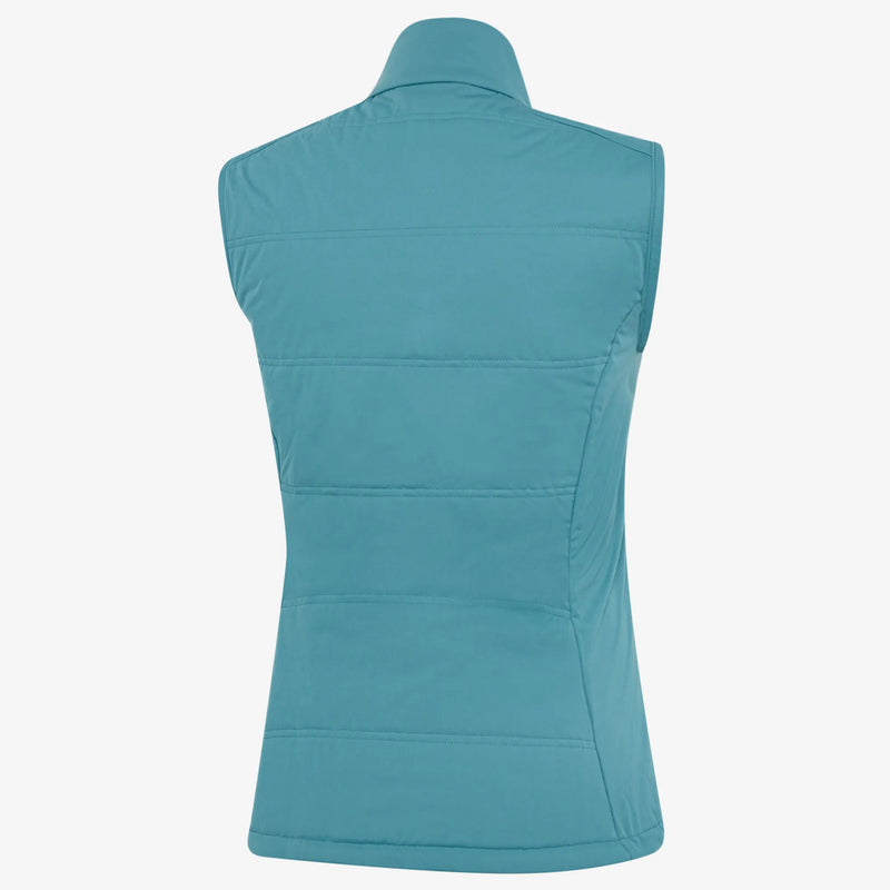 Luna is a Windproof and water repellent golf vest for Women in the color Storm Blue(6)