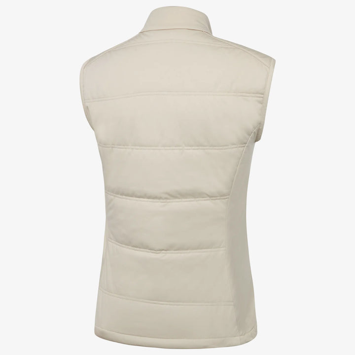 Luna is a Windproof and water repellent golf vest for Women in the color Sand(6)