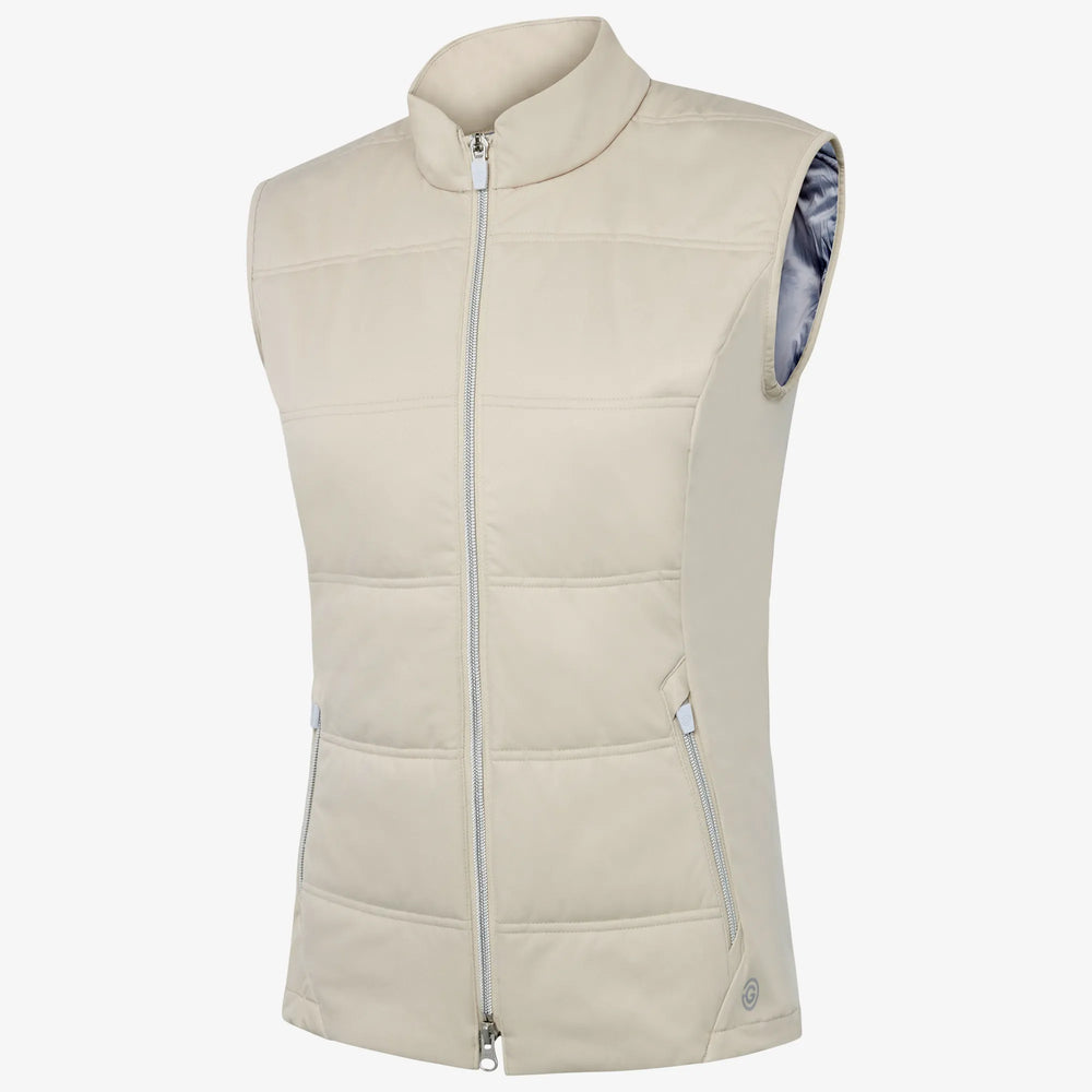 Luna is a Windproof and water repellent golf vest for Women in the color Sand(0)