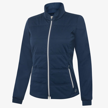 Lydia Windproof and water repellent golf jacket Navy – Galvin Green