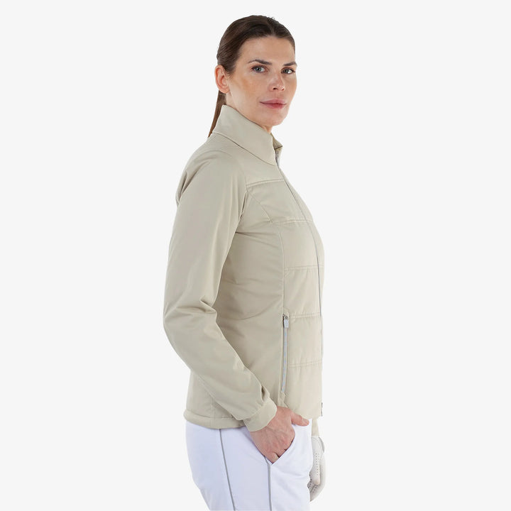 Lydia is a Windproof and water repellent golf jacket for Women in the color Sand(3)