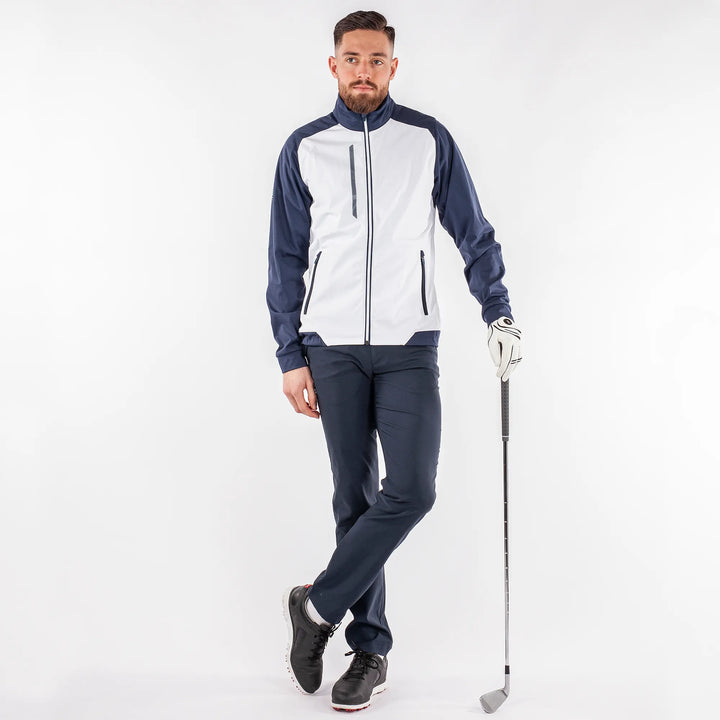 Lyle is a Windproof and water repellent golf jacket for Men in the color White(7)