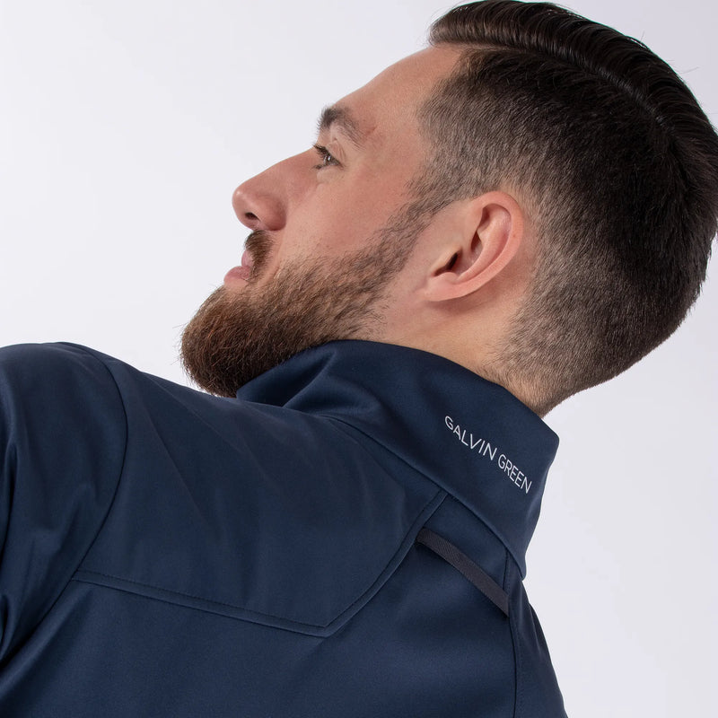 Lyle Windproof and water repellent golf jacket Navy – Galvin Green Lyle Windproof and water repellent golf jacket Navy – Galvin Green