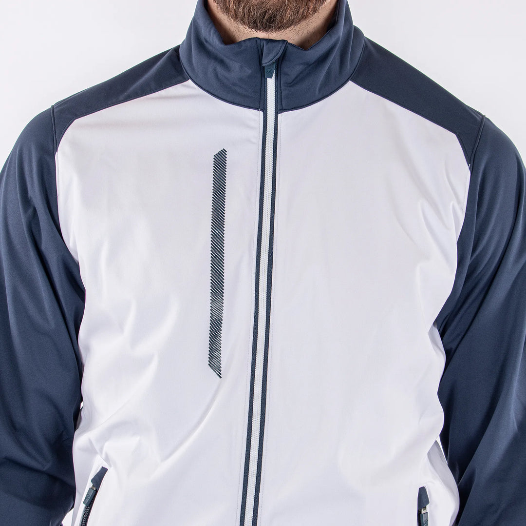 Lyle is a Windproof and water repellent golf jacket for Men in the color White(3)