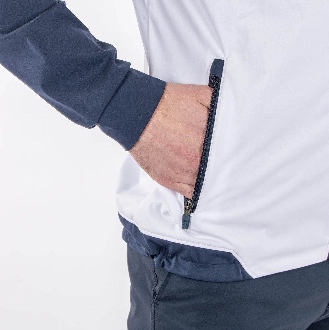 Lyle is a Windproof and water repellent golf jacket for Men in the color White(6)