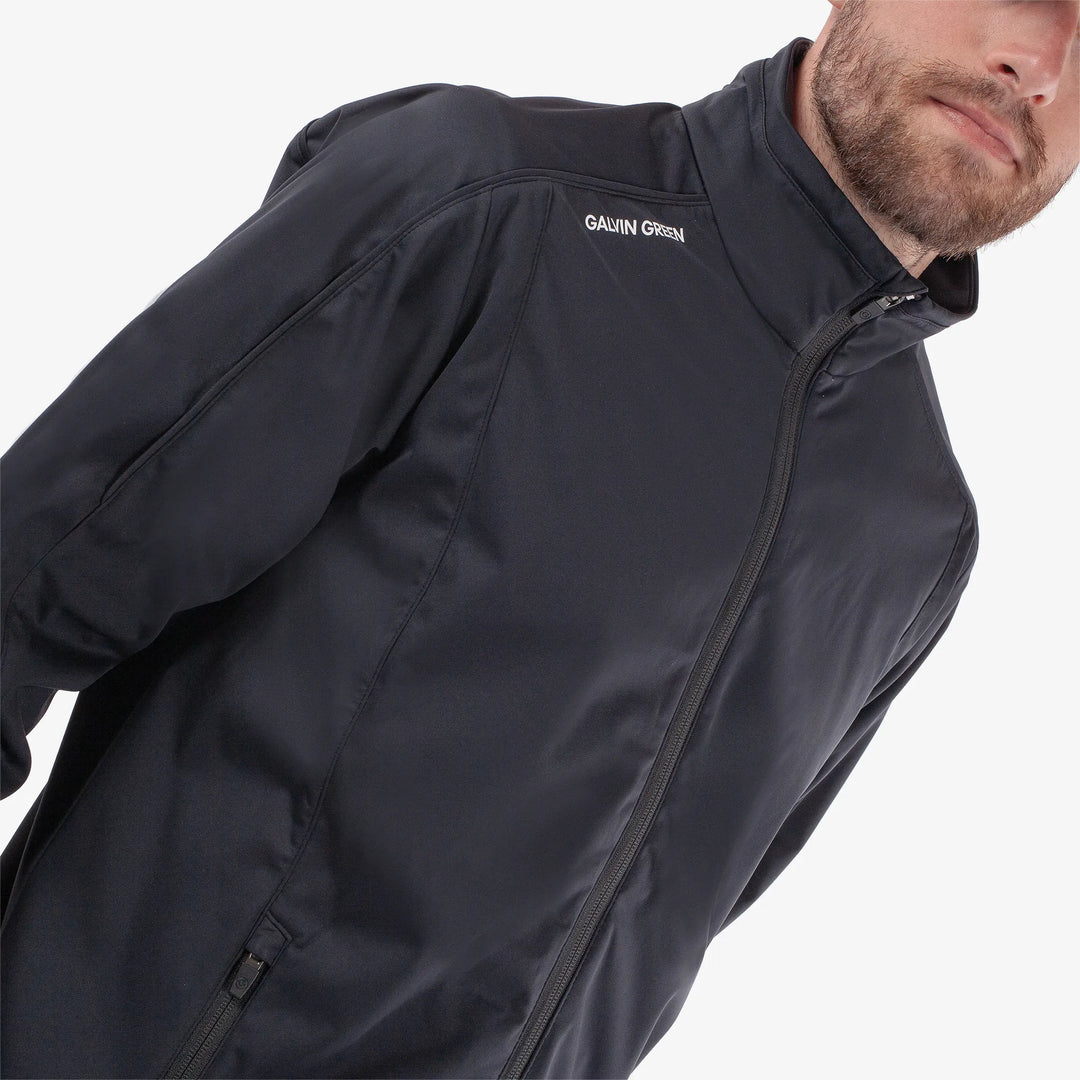 Lyndon Windproof and water repellent golf jacket Black – Galvin Green Lyndon Windproof and water repellent golf jacket Black – Galvin Green