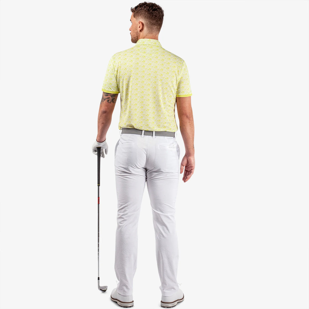 Madden is a Breathable short sleeve golf shirt for Men in the color Sunny Lime/White(7)