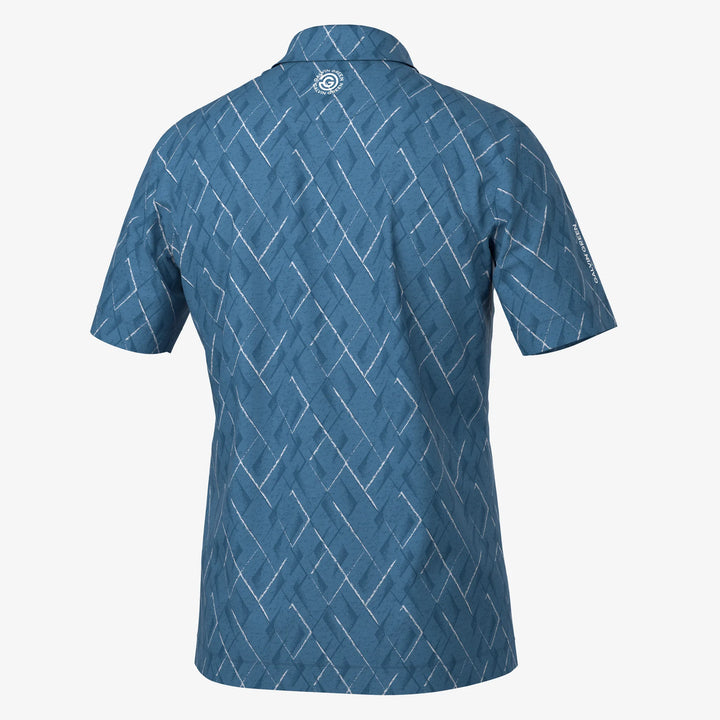 Mads is a Breathable short sleeve golf shirt for Men in the color Moonlight Blue(7)