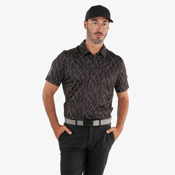 Mads is a Breathable short sleeve golf shirt for Men in the color Black(1)