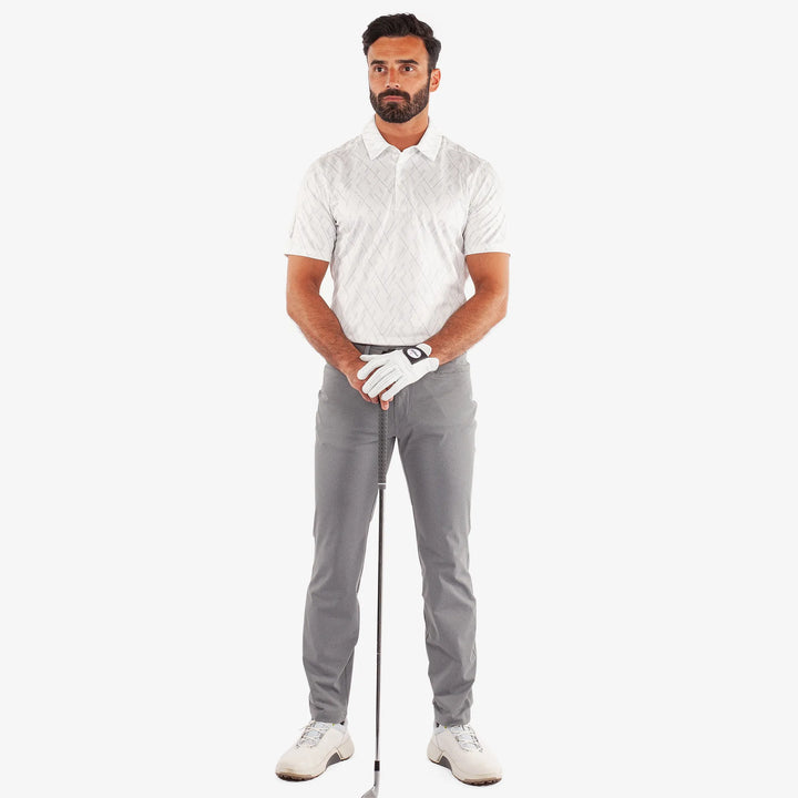 Mads is a Breathable short sleeve golf shirt for Men in the color White(2)