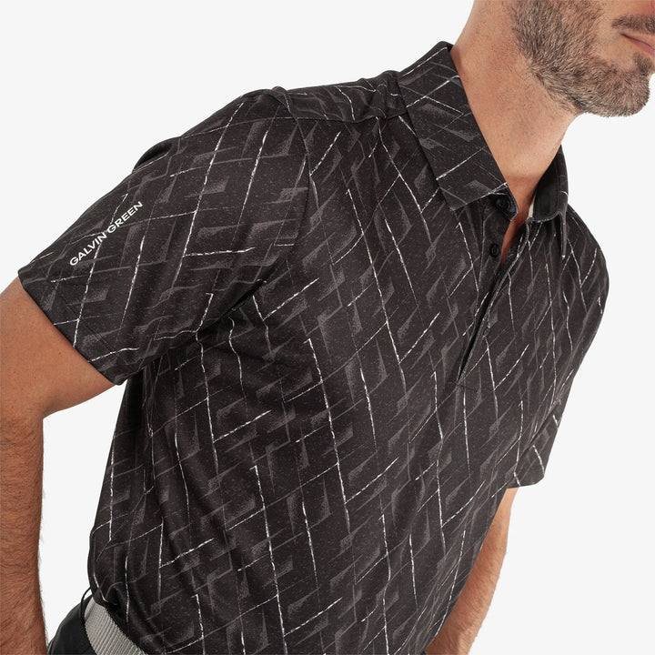 Mads is a Breathable short sleeve golf shirt for Men in the color Black(3)