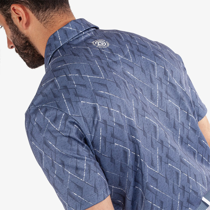 Mads is a Breathable short sleeve golf shirt for Men in the color Moonlight Blue(5)