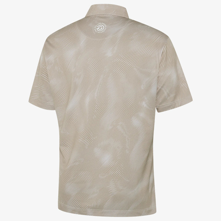 Maguire is a Breathable short sleeve golf shirt for Men in the color Sand(1)