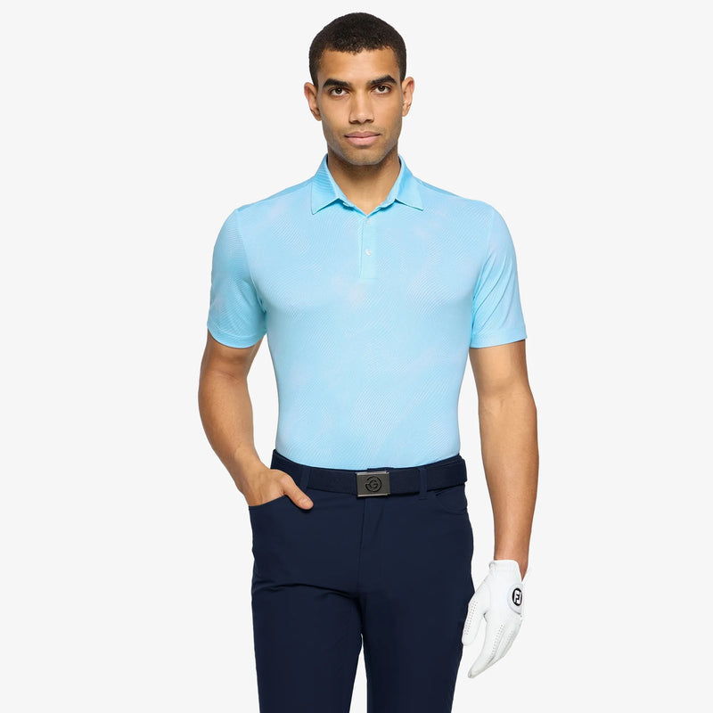 Maguire is a Breathable short sleeve golf shirt for Men in the color Crystal Blue(1)