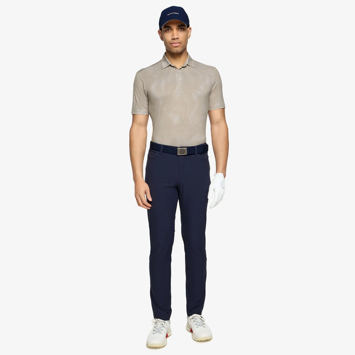 Maguire is a Breathable short sleeve golf shirt for Men in the color Sand(2)