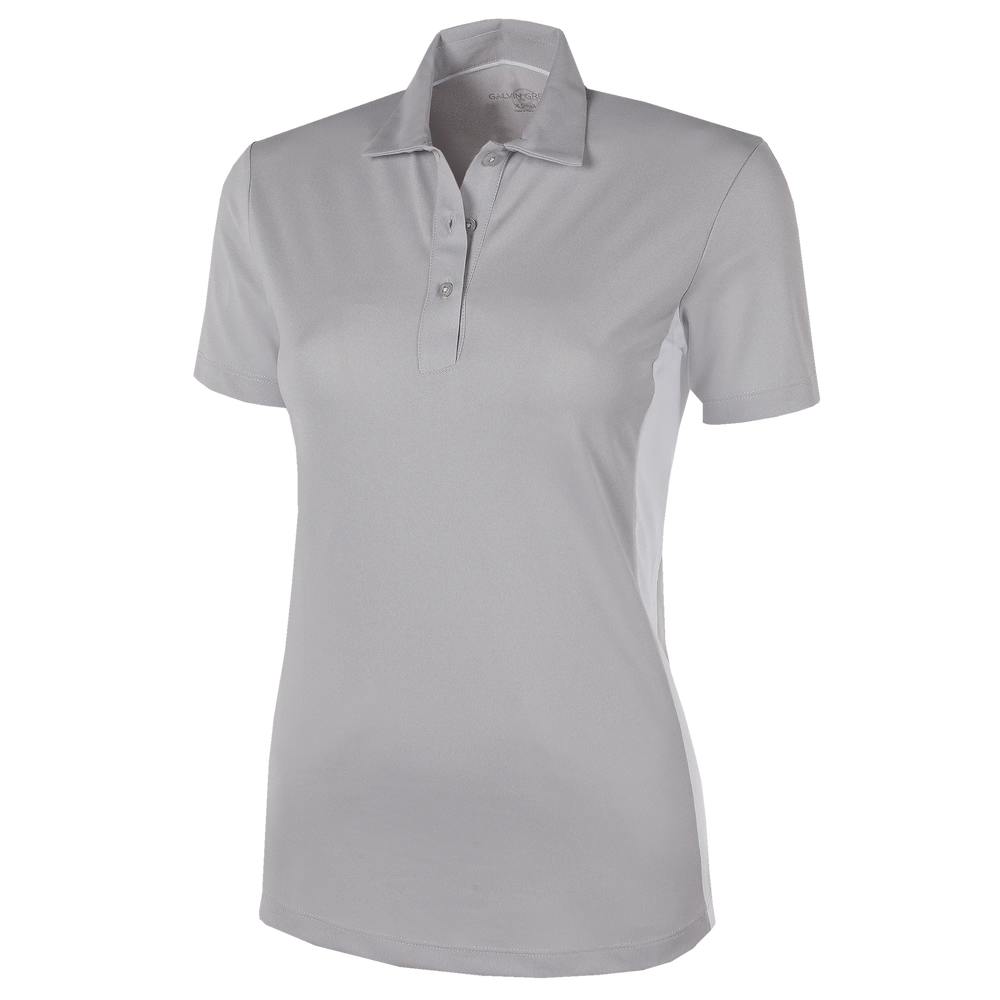 Maia is a Breathable short sleeve golf shirt for Women in the color Cool Grey(0)