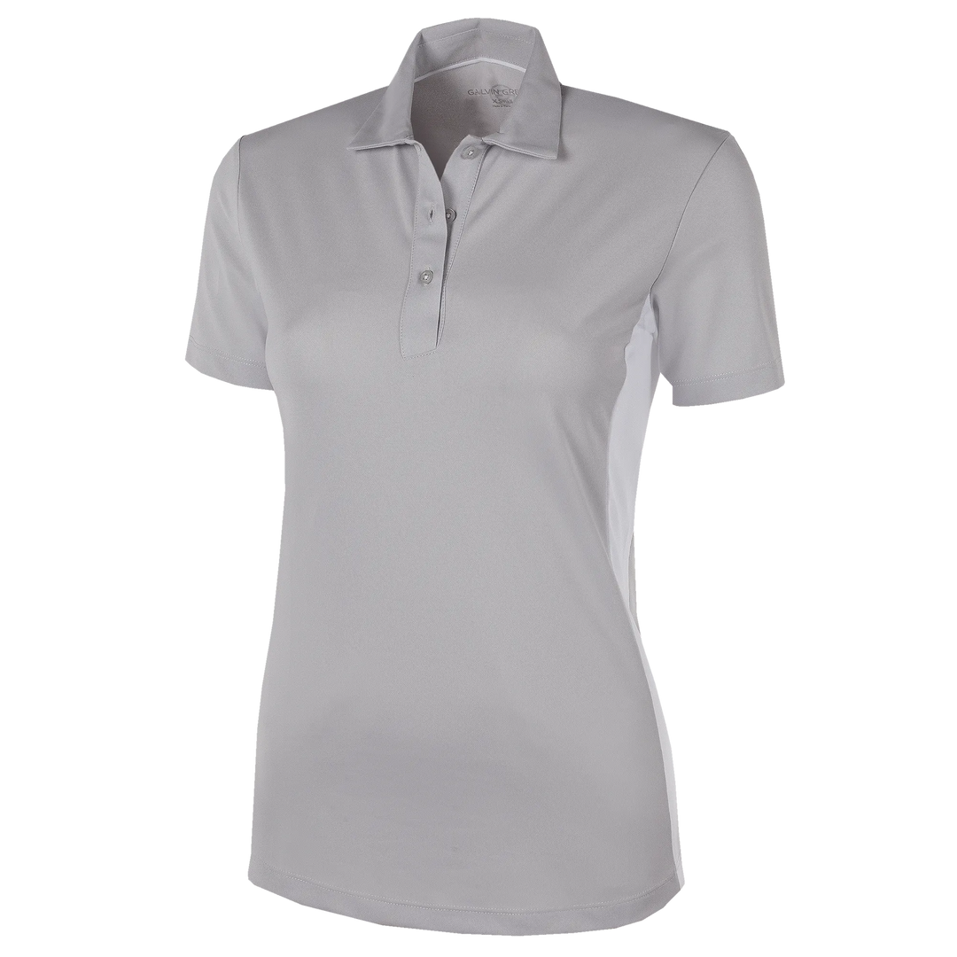 Maia is a Breathable short sleeve golf shirt for Women in the color Cool Grey(0)