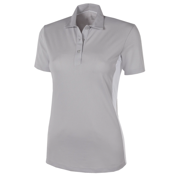 Maia is a Breathable short sleeve golf shirt for Women in the color Cool Grey(0)
