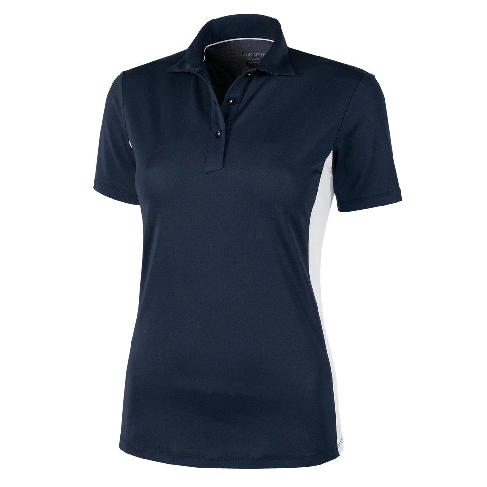 Maia is a Breathable short sleeve golf shirt for Women in the color Navy(0)