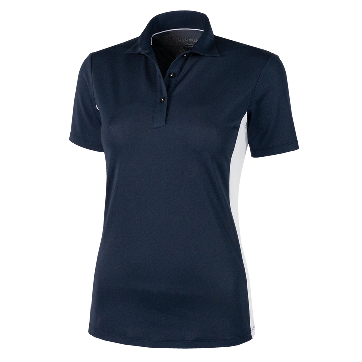 Maia is a Breathable short sleeve golf shirt for Women in the color Navy(0)