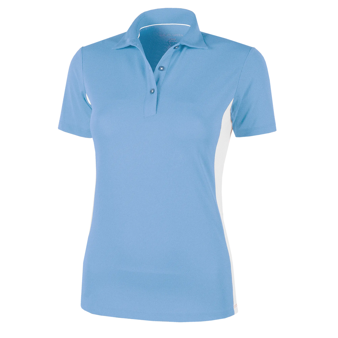 Maia is a Breathable short sleeve golf shirt for Women in the color Blue Bell(0)