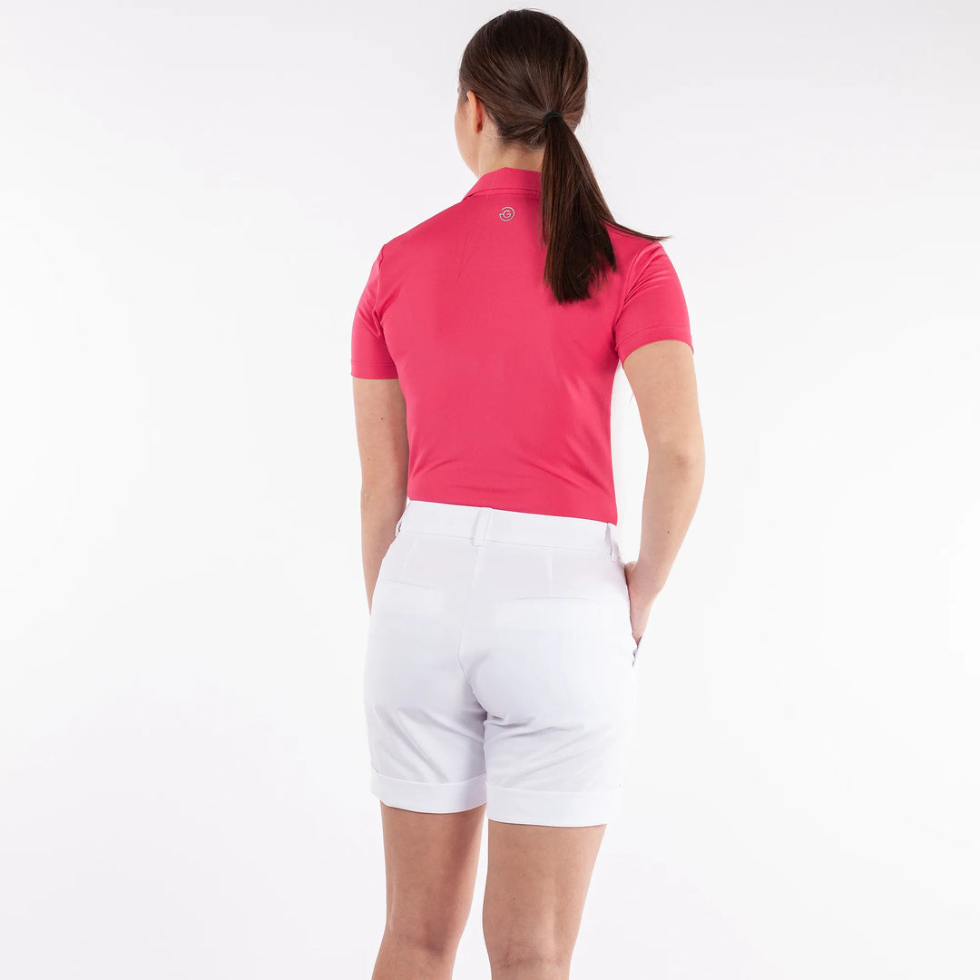 Maia is a Breathable short sleeve golf shirt for Women in the color Sugar Coral(7)