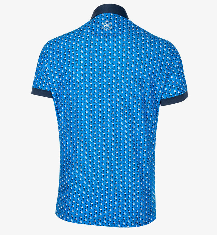 Malcolm is a Breathable short sleeve golf shirt for Men in the color Blue/Navy/Cool grey(8)