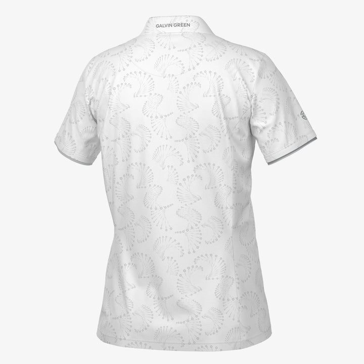 Mandy is a Breathable short sleeve golf shirt for Women in the color White/Cool Grey(7)