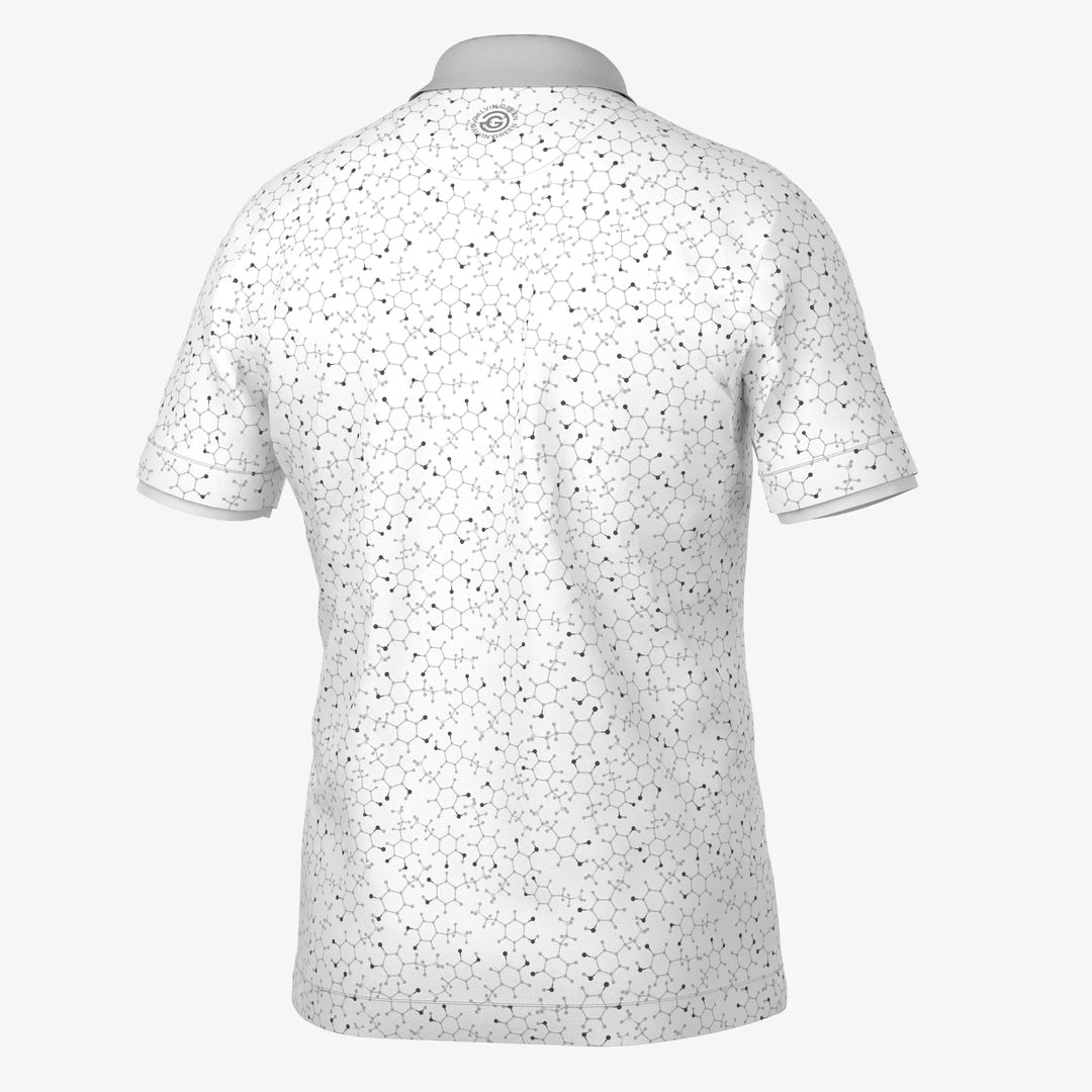 Mannix is a Breathable short sleeve golf shirt for Men in the color White/Cool Grey(7)