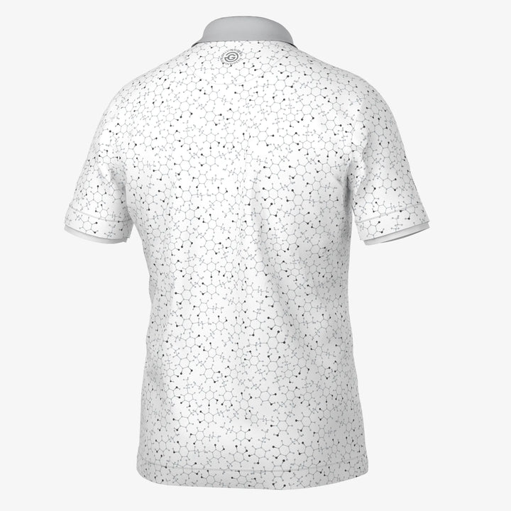 Mannix is a Breathable short sleeve golf shirt for Men in the color White/Cool Grey(7)