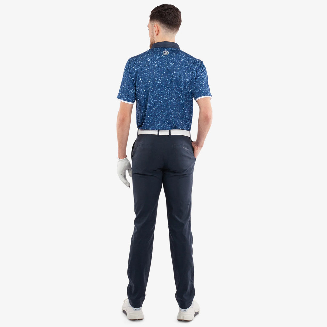 Mannix is a Breathable short sleeve golf shirt for Men in the color Blue/Navy(6)