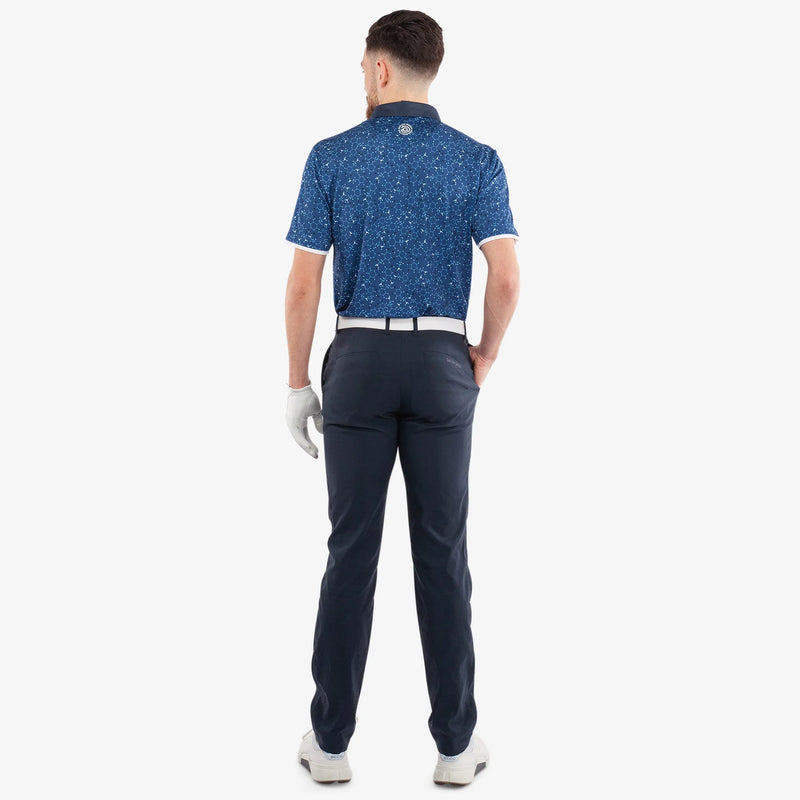 Mannix is a Breathable short sleeve golf shirt for Men in the color Blue/Navy(6)