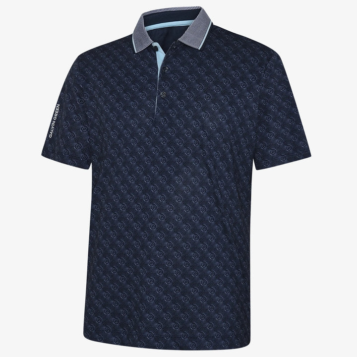 Mansfield is a Breathable short sleeve golf shirt for Men in the color Navy(0)