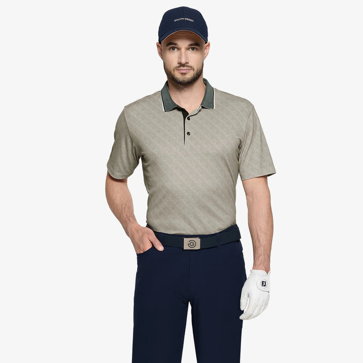 Mansfield is a Breathable short sleeve golf shirt for Men in the color Sand(1)