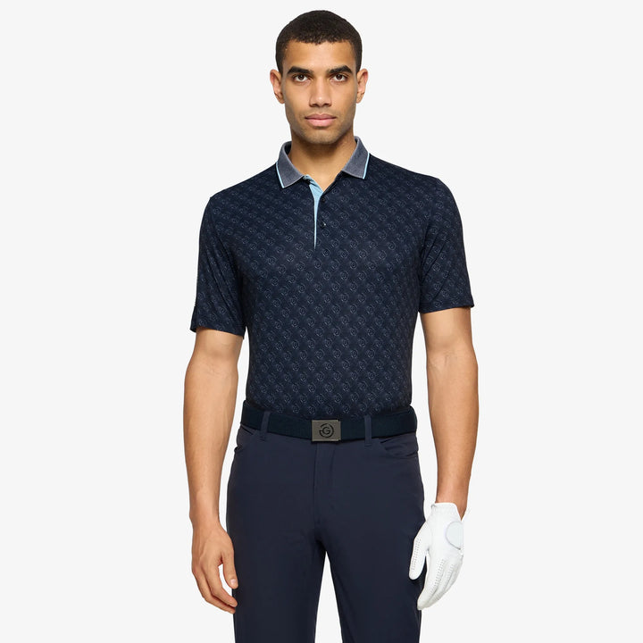 Mansfield is a Breathable short sleeve golf shirt for Men in the color Navy(1)