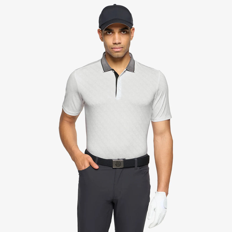 Mansfield is a Breathable short sleeve golf shirt for Men in the color White(1)