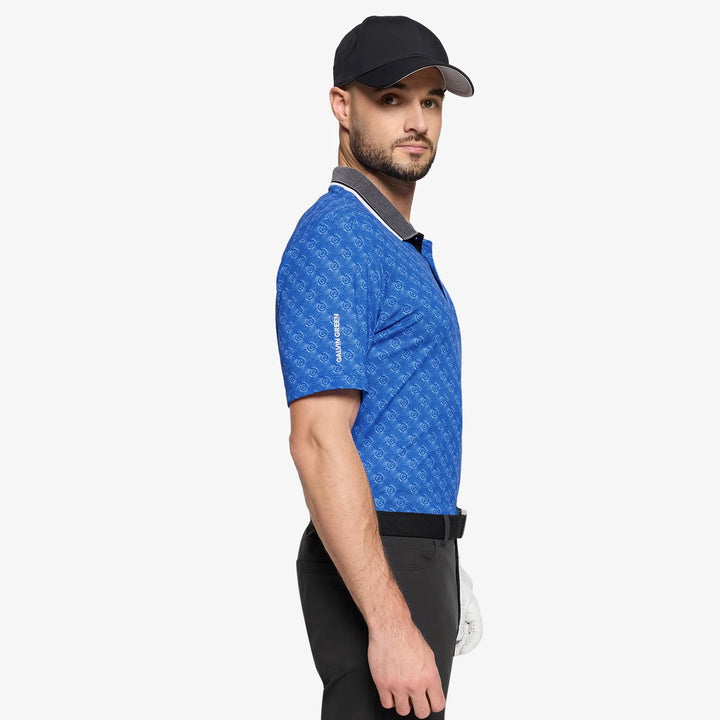 Mansfield is a Breathable short sleeve golf shirt for Men in the color Royal Blue(3)