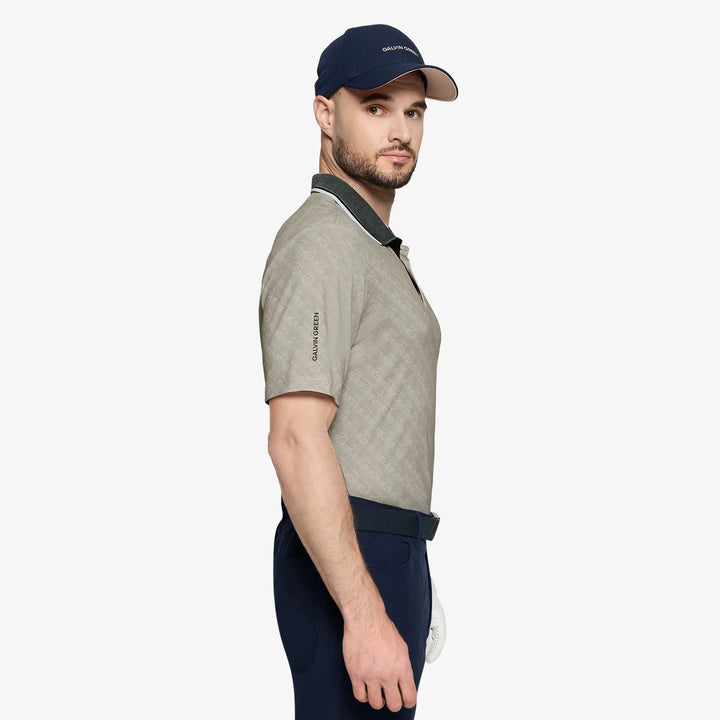 Mansfield is a Breathable short sleeve golf shirt for Men in the color Sand(3)
