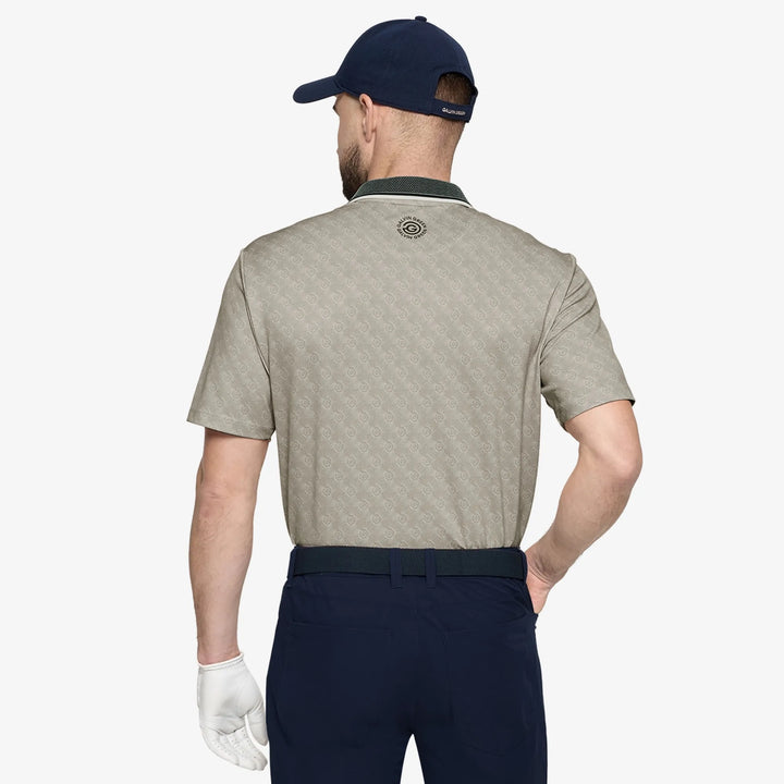 Mansfield is a Breathable short sleeve golf shirt for Men in the color Sand(4)