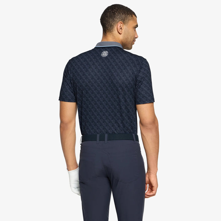 Mansfield is a Breathable short sleeve golf shirt for Men in the color Navy(4)